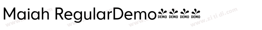 Maiah RegularDemo字体转换